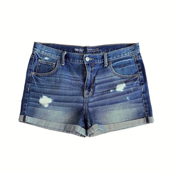 Mossimo Jean Cuffed Shorts A-2 - Picture 1 of 5